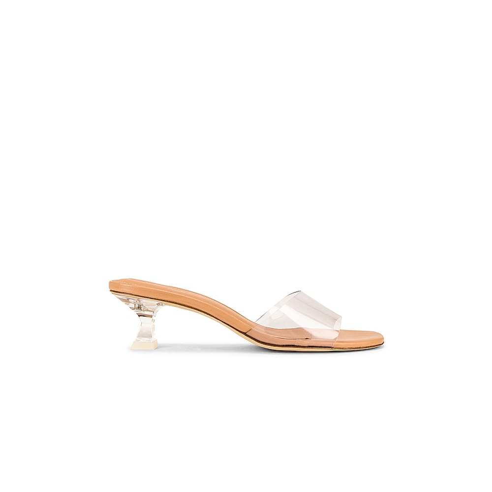 Larroude 'The Vivi' Brown Leather Mule Size 7.5